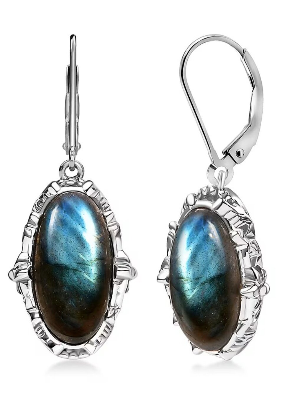 Malagasy Labradorite Dangle Earrings